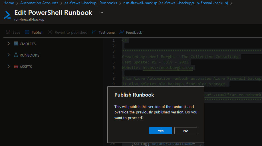 Publish Runbook